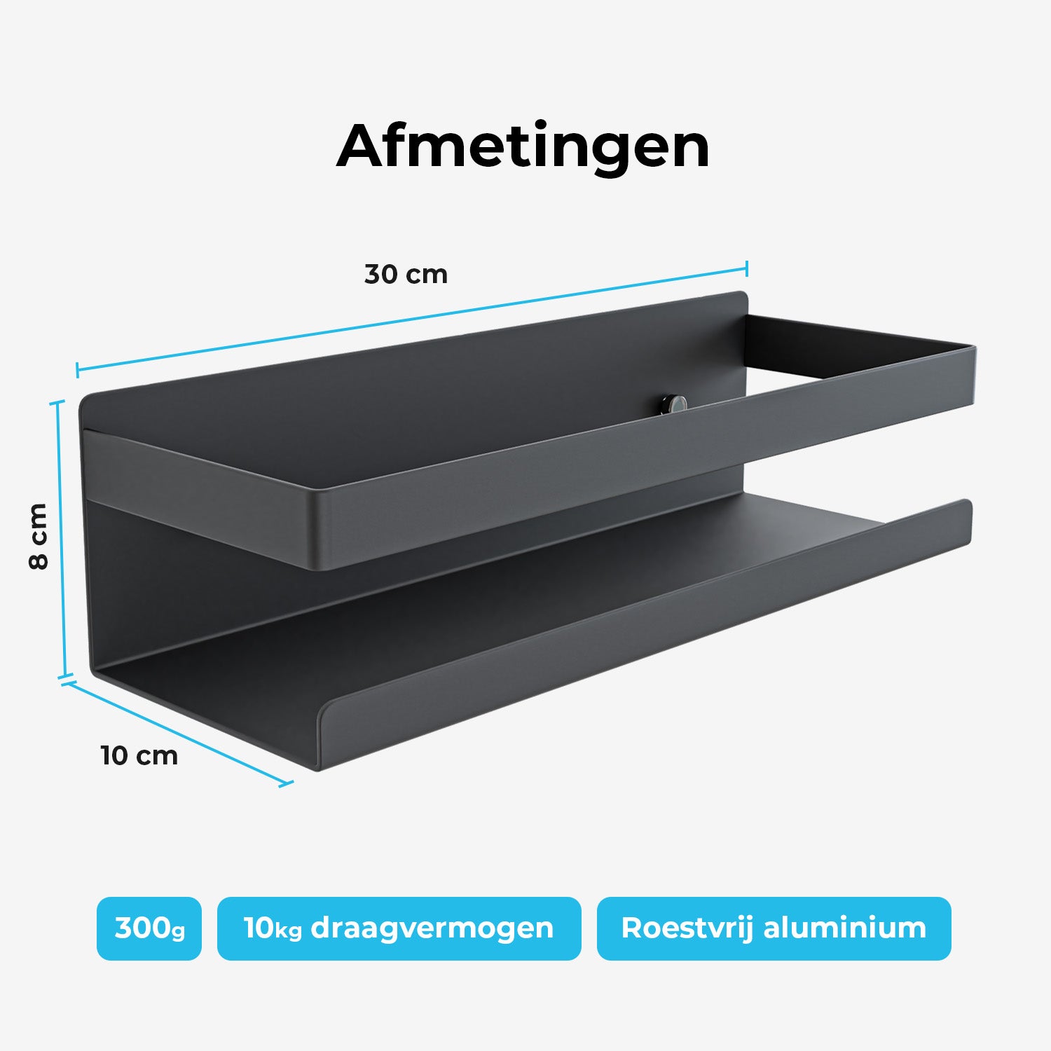 Doucherek Rechthoek 30 CM