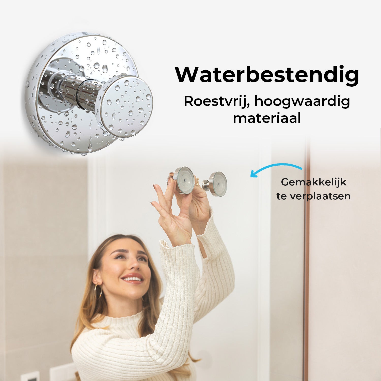 Zelfklevende Handdoekhaak - Set van 2