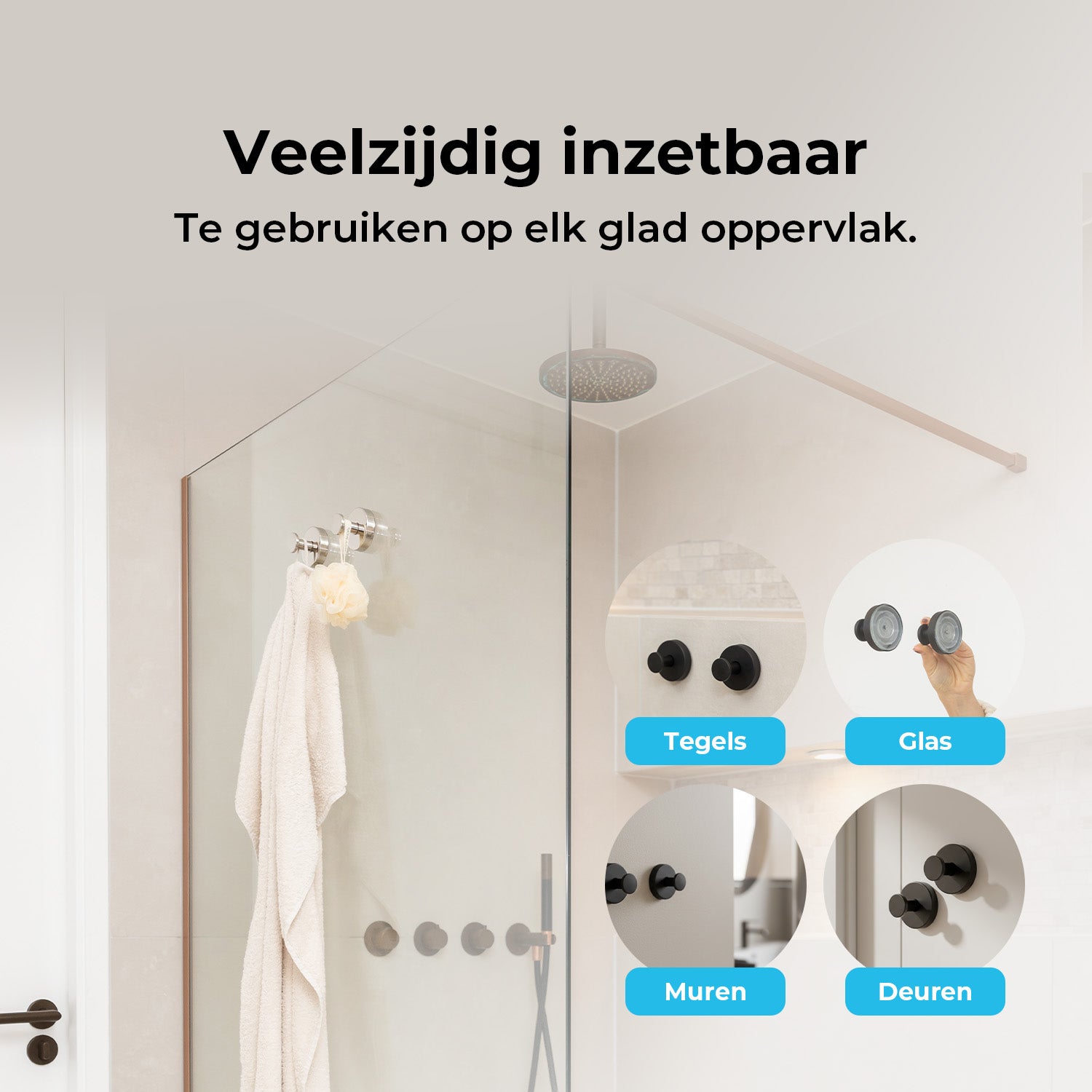 Zelfklevende Handdoekhaak - Set van 2