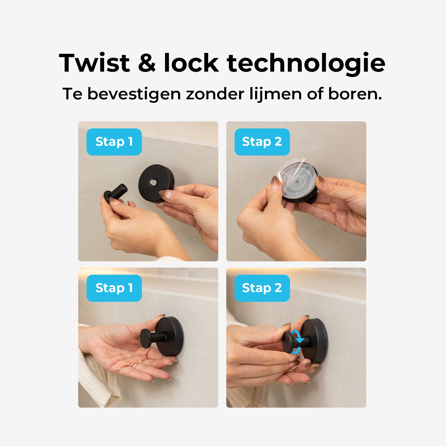 Zelfklevende Handdoekhaak - Set van 2