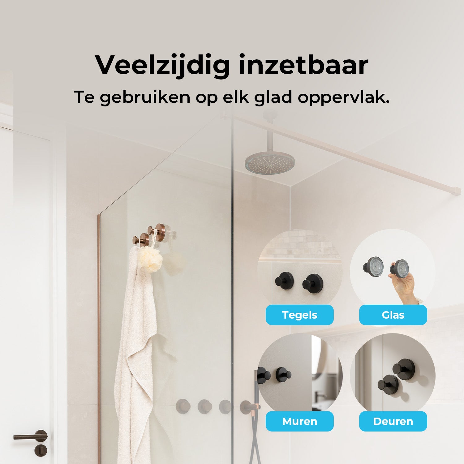 Zelfklevende Handdoekhaak - Set van 2