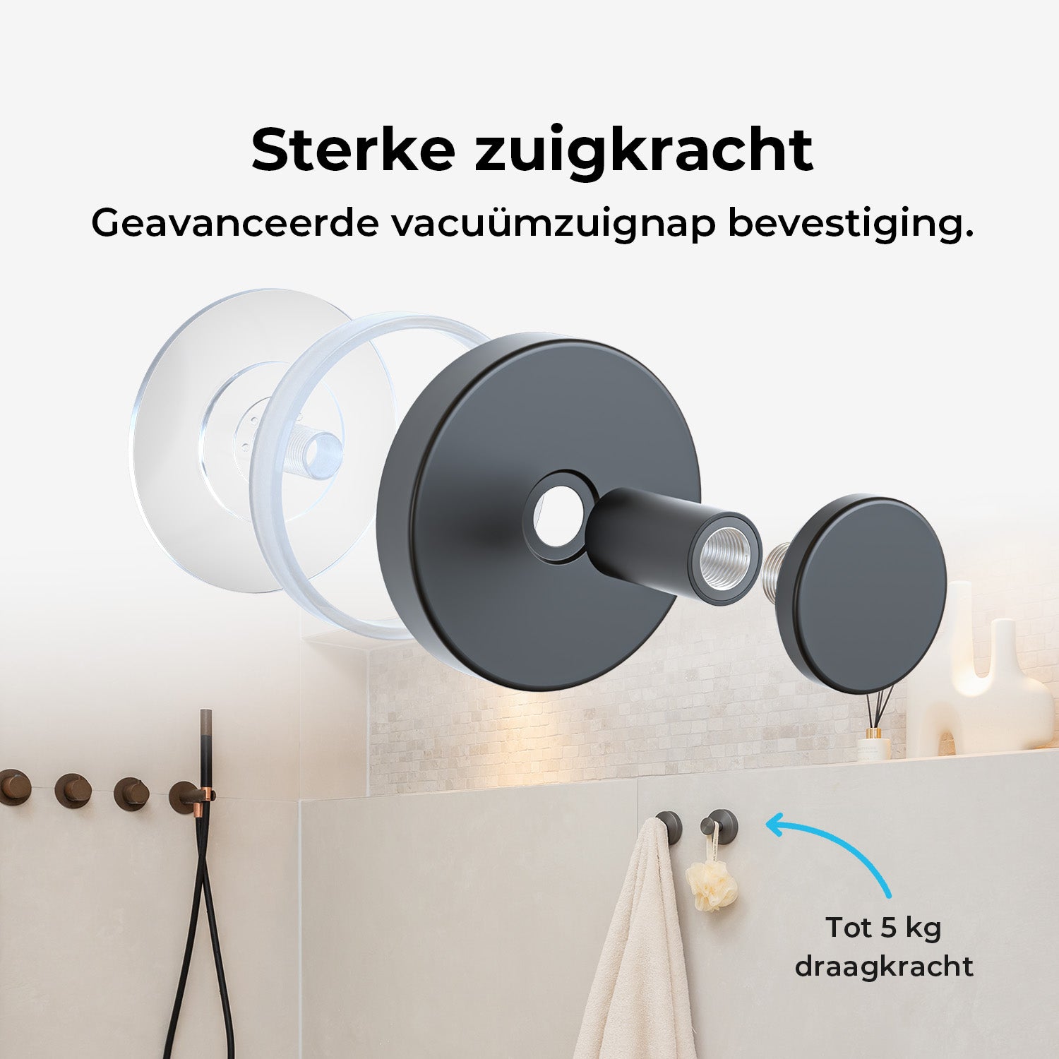 Zelfklevende Handdoekhaak - Set van 2