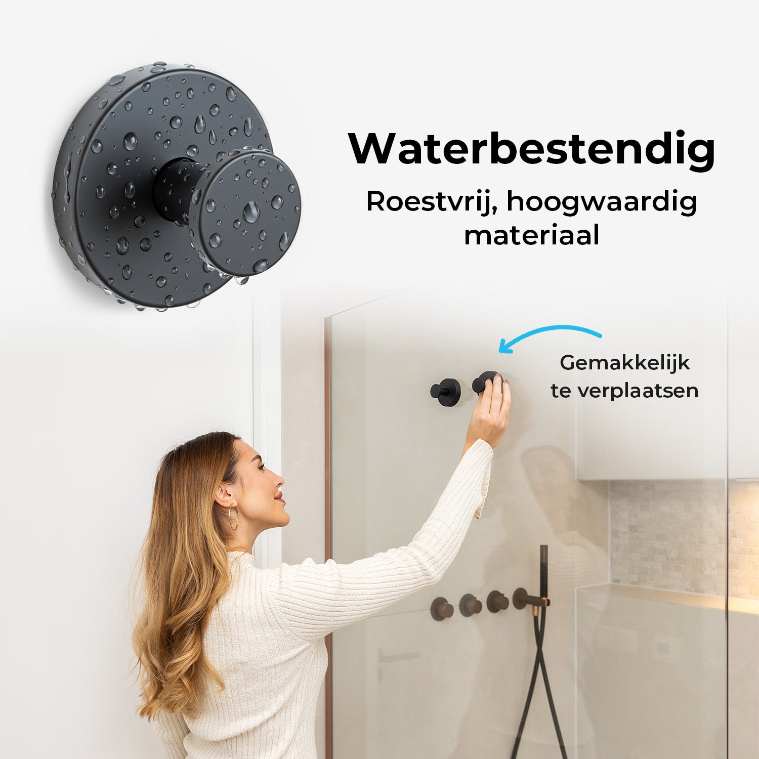 Zelfklevende Handdoekhaak - Set van 2