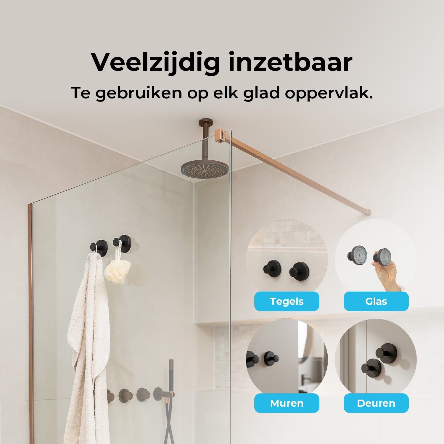 Zelfklevende Handdoekhaak - Set van 2