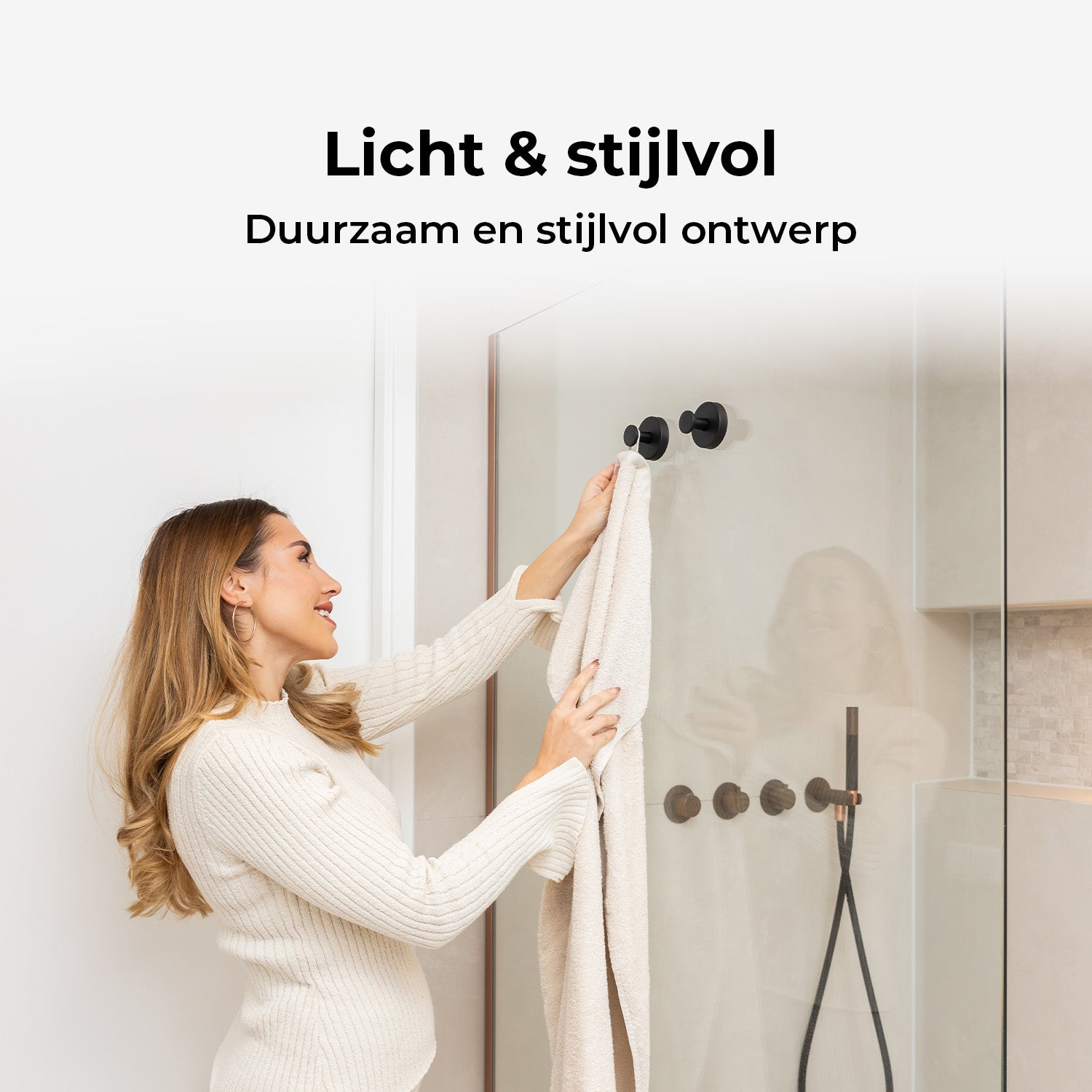 Zelfklevende Handdoekhaak - Set van 2