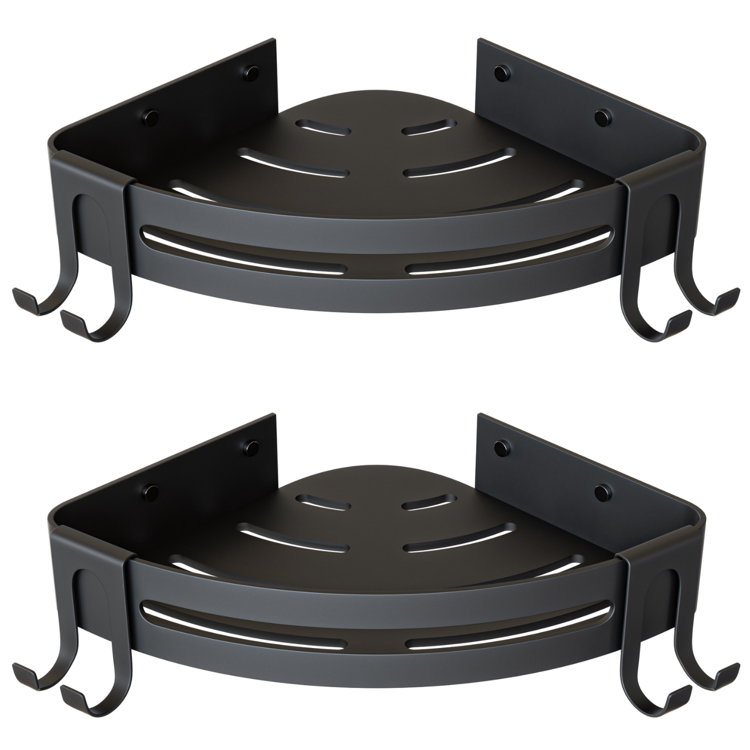 Doucherek Hoek 2 laags - Aluminium 22 cm