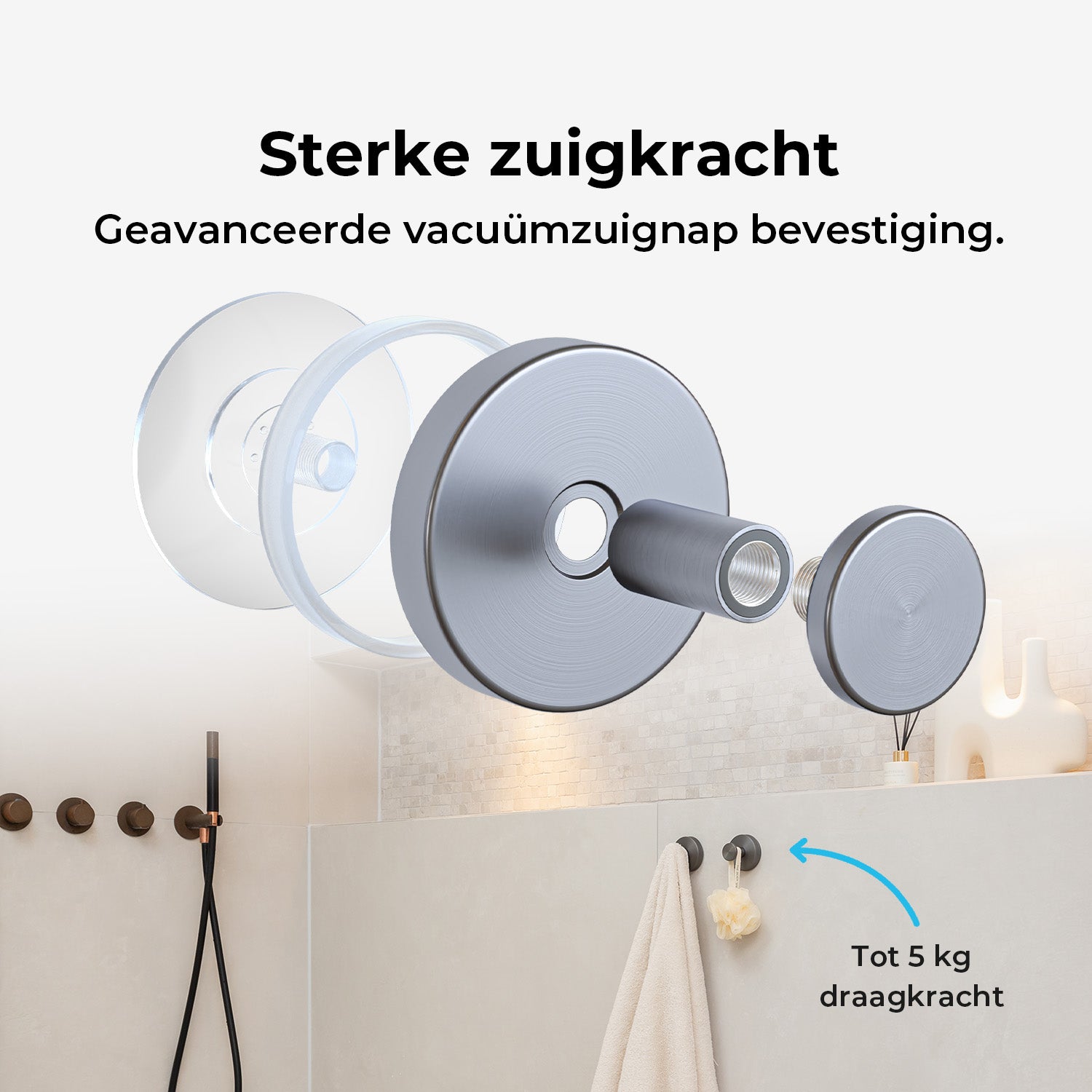 Zelfklevende Handdoekhaak - Set van 2