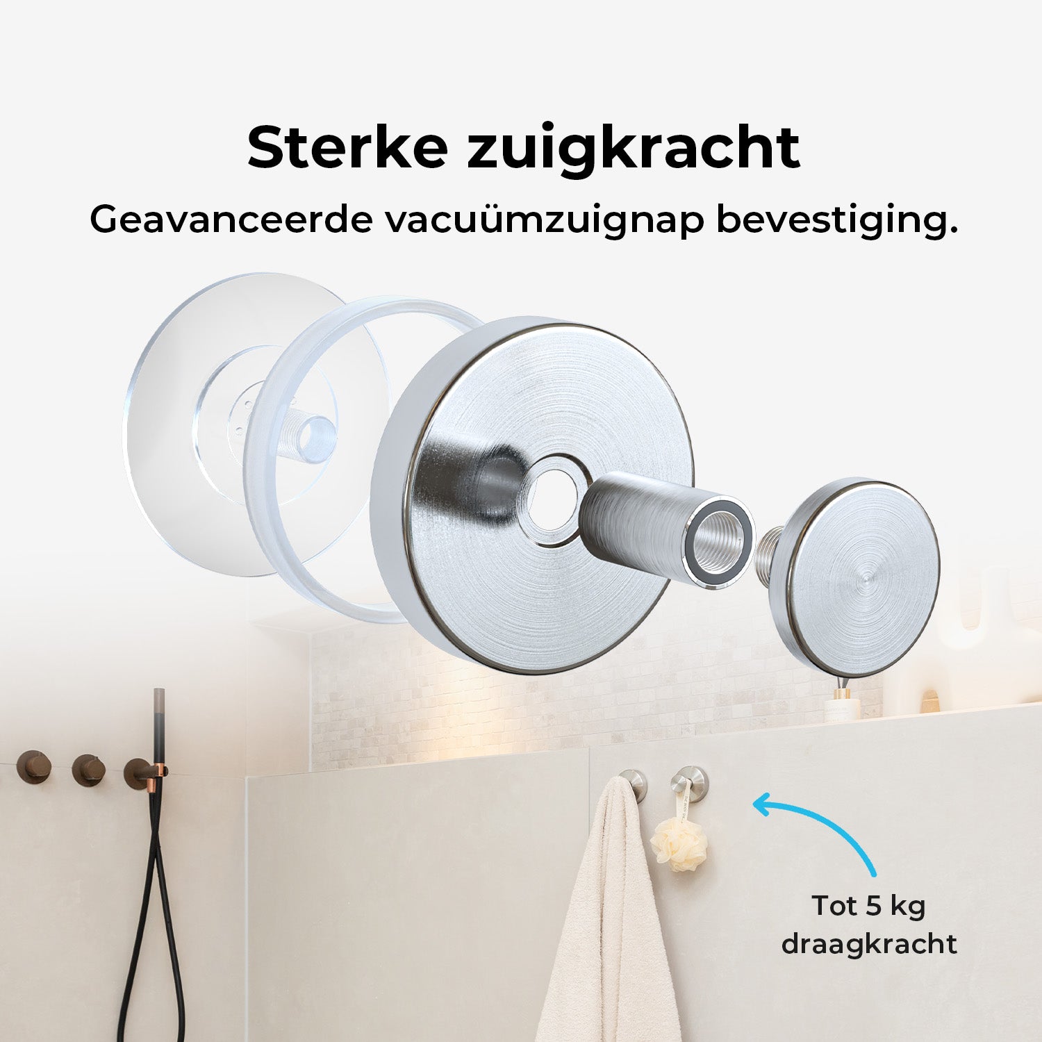 Zelfklevende Handdoekhaak - Set van 2